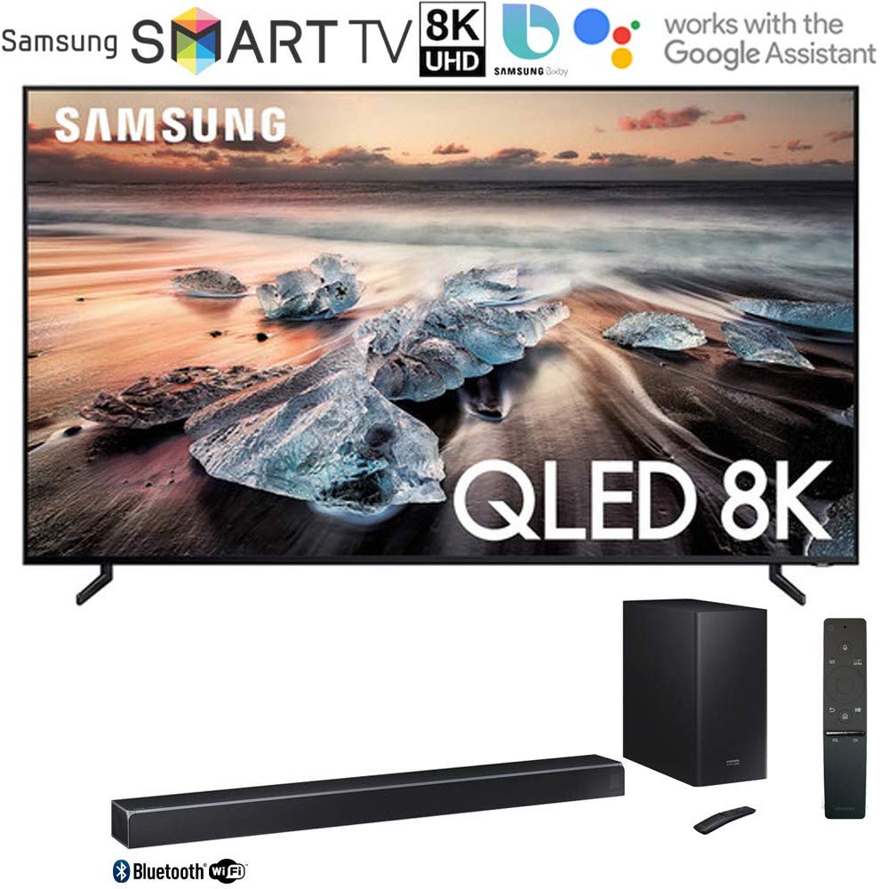 Samsung QN75Q900RB 75-inch Q900 QLED Smart 8K UHD TV (2019 Model) Bundle 370W Virtual 5.1 Samsung QN75Q900RB 75-inch Q900 QLED Smart 8K UHD TV (2019 Model) Bundle 370W Virtual 5.1.2-Channel Soundbar System with Wireless Subwoofer